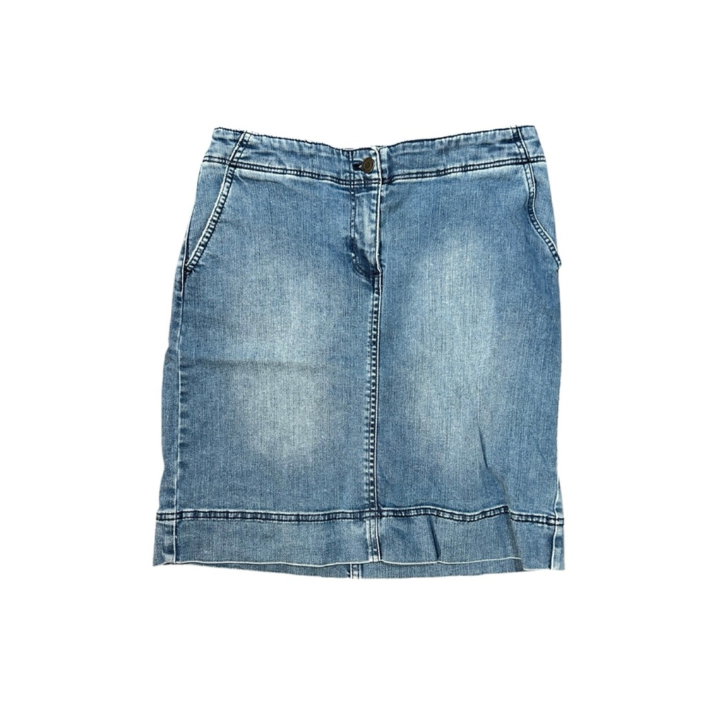Talbots Blue Denim Jean Skirt Petite 4P - Picture 3 of 8